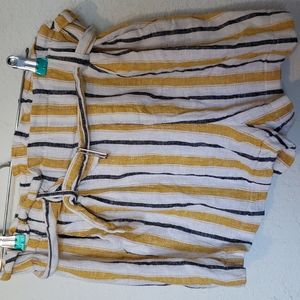 Striped Linen Shorts